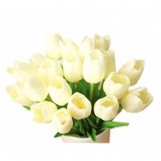 24 PCS Artificial Real Touch PU Tulips Bouquet Flower Wedding Decor   132744884073